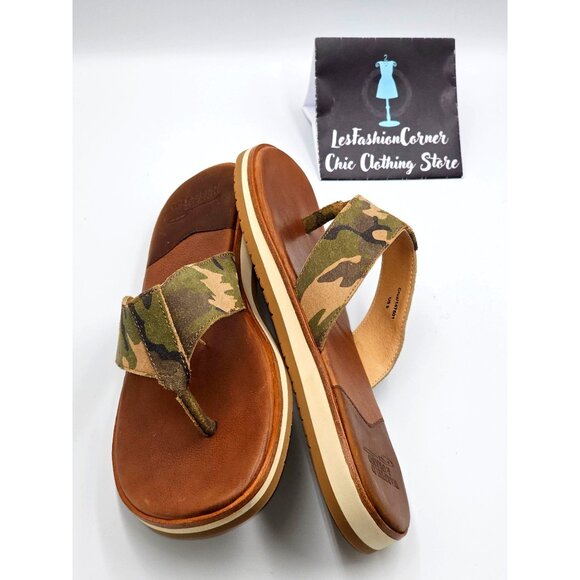 WARFIELD & GRAND Men's Camouflage Leather Casual Flip-Flops Sandals Sz 9 2297 - Picture 5 of 13